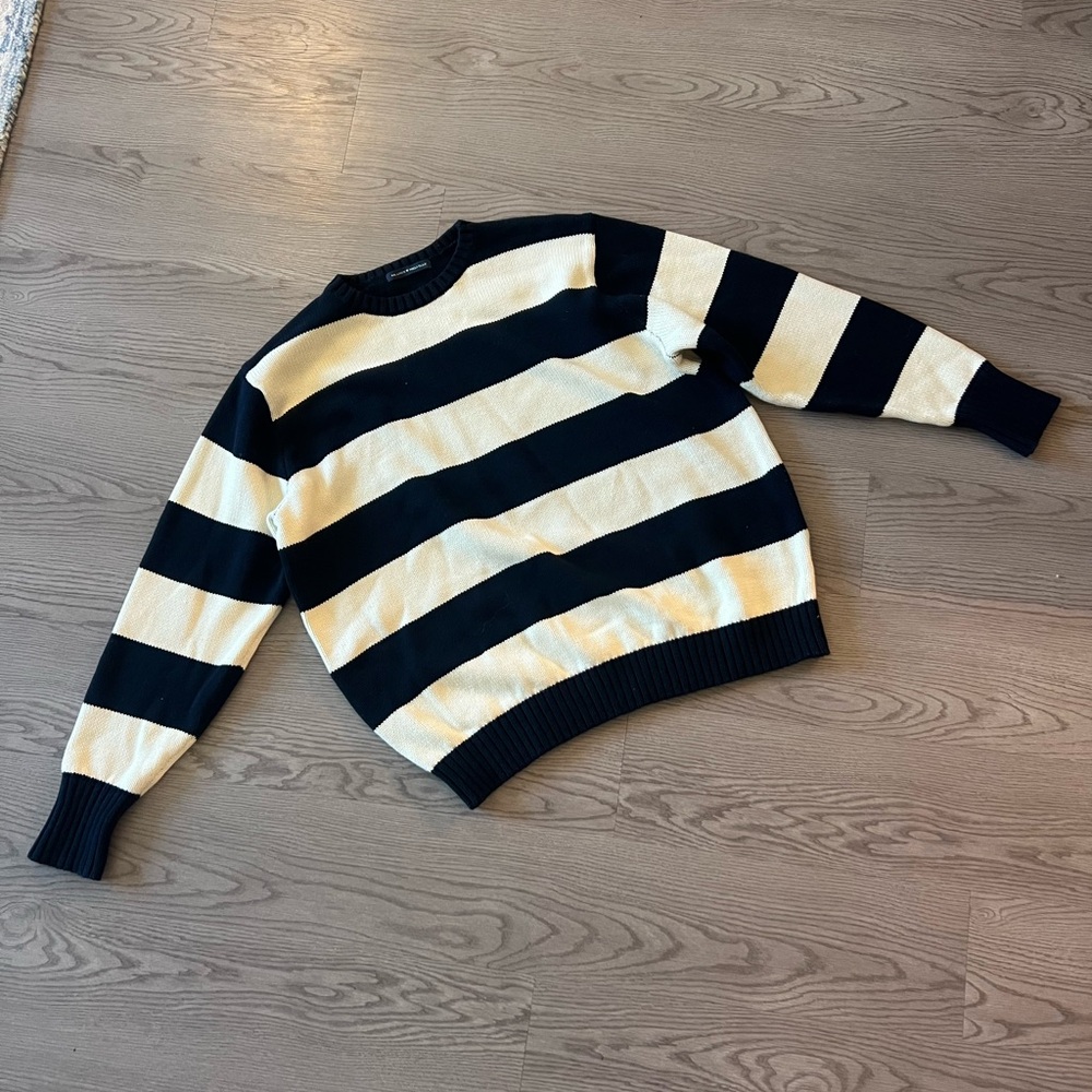 navy & white brandy sweater